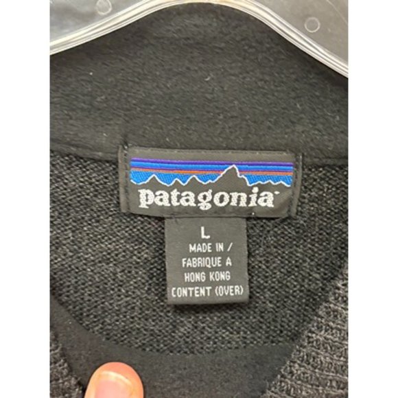 Patagonia Charcoal Gray Mock Neck Long Sleeve Pullover Sweater Size Large - Picture 3 of 5